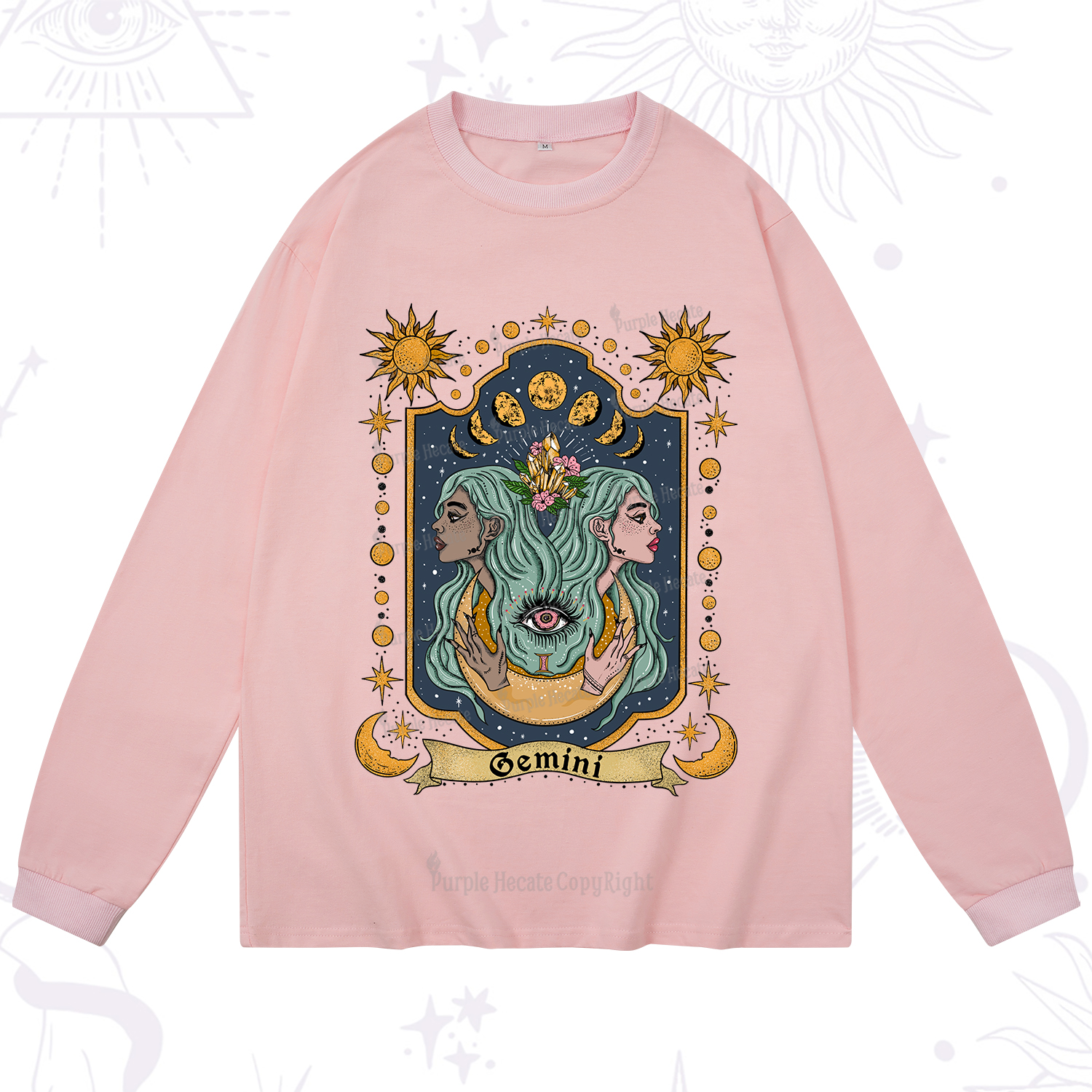 Purplehecate Gemini Zodiac Long Sleeve T-Shirt