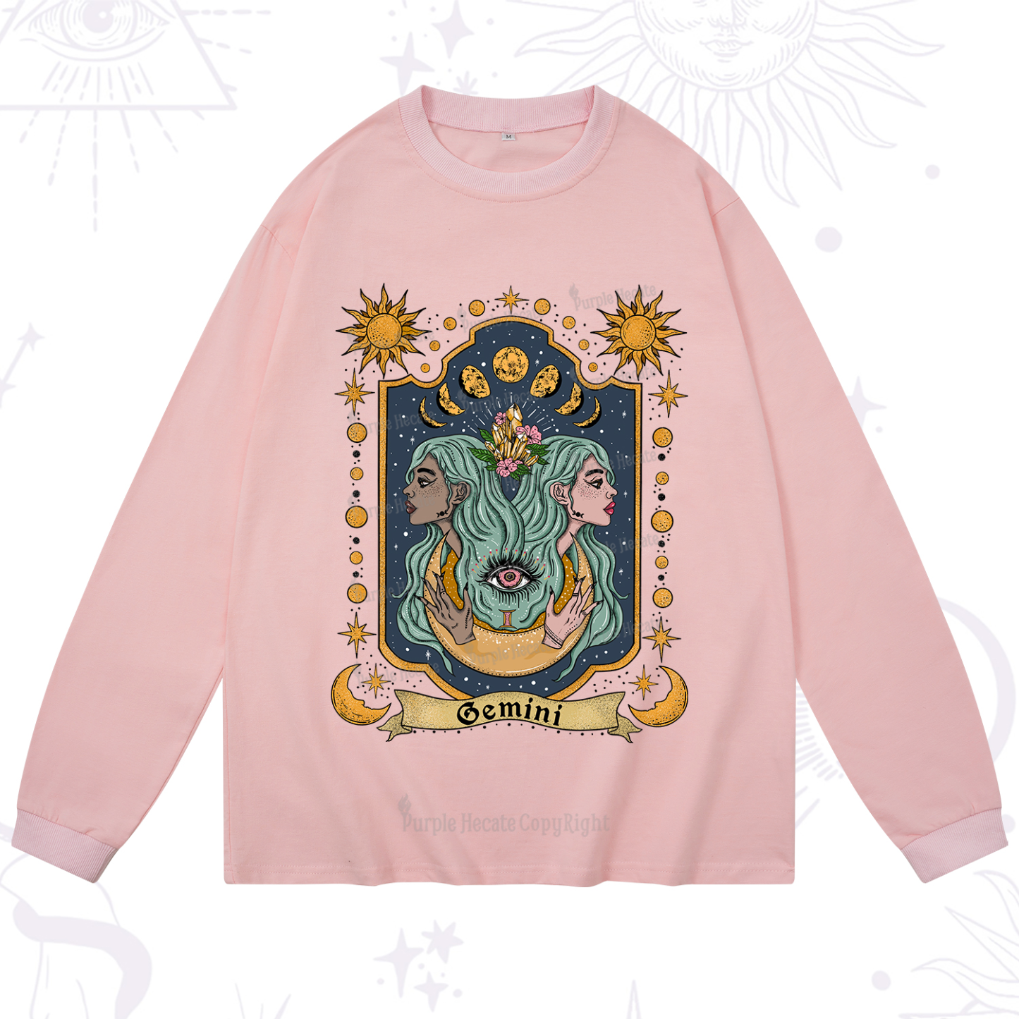 Purplehecate Gemini Zodiac Long Sleeve T-Shirt