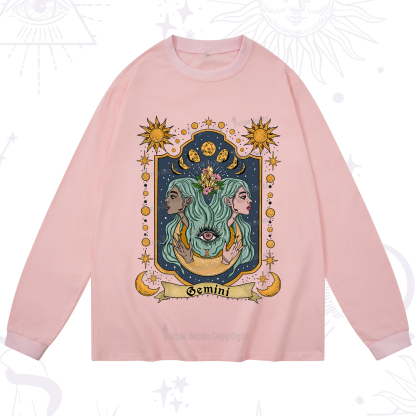 Purplehecate Gemini Zodiac Long Sleeve T-Shirt