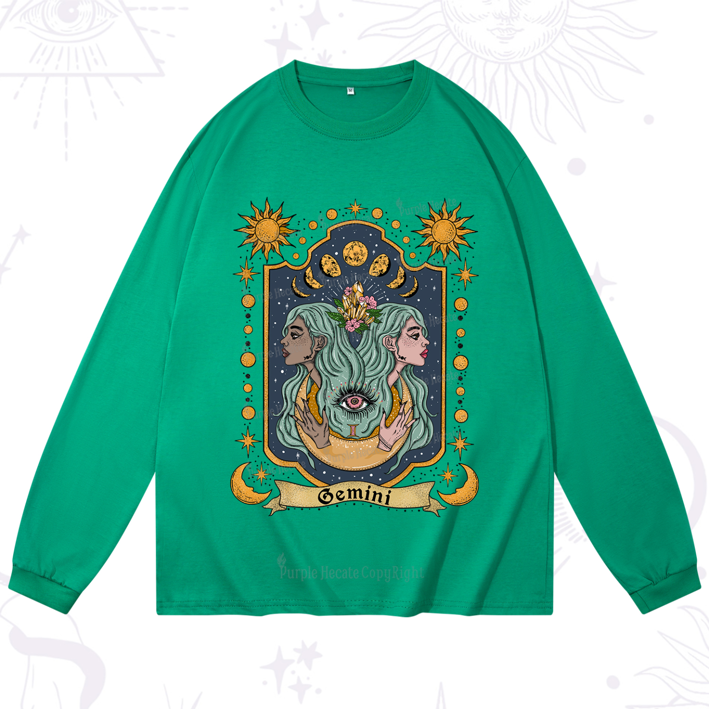 Purplehecate Gemini Zodiac Long Sleeve T-Shirt