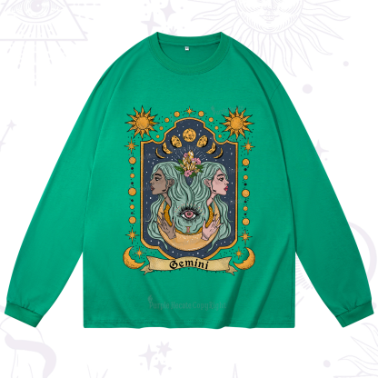 Purplehecate Gemini Zodiac Long Sleeve T-Shirt