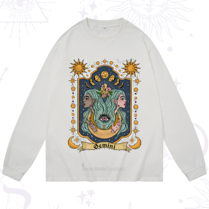 Purplehecate Gemini Zodiac Long Sleeve T-Shirt