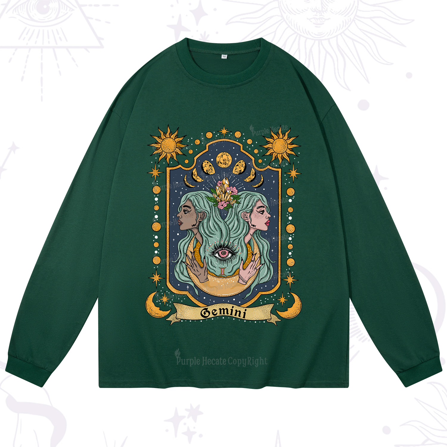 Purplehecate Gemini Zodiac Long Sleeve T-Shirt