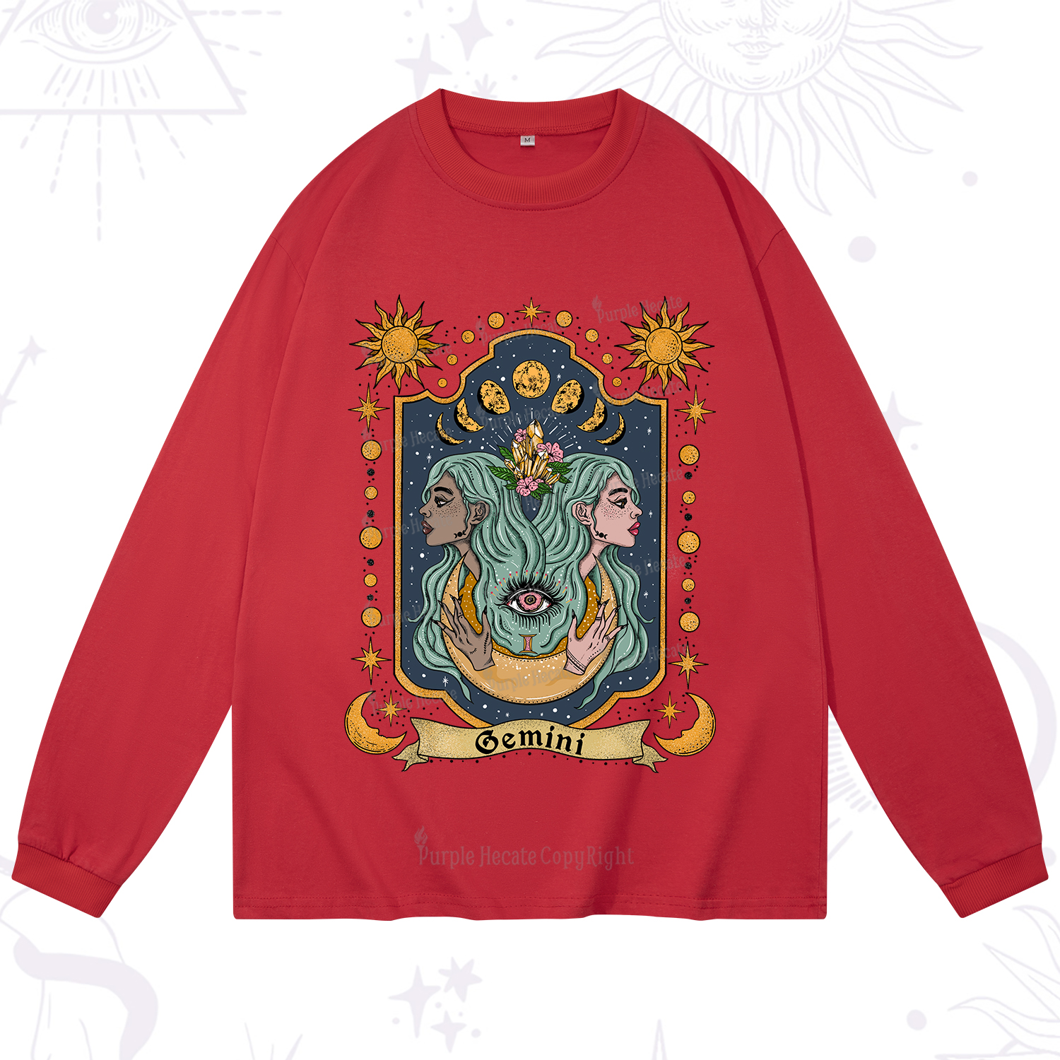 Purplehecate Gemini Zodiac Long Sleeve T-Shirt