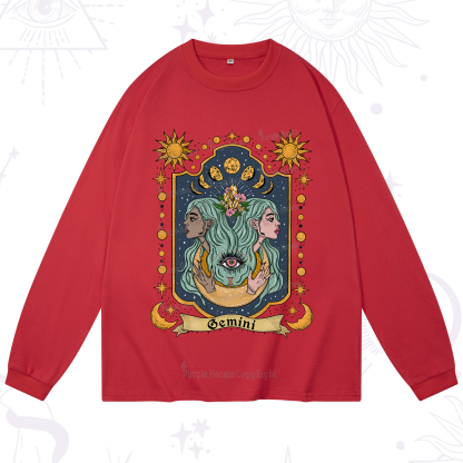 Purplehecate Gemini Zodiac Long Sleeve T-Shirt
