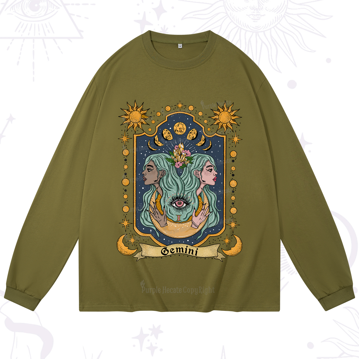 Purplehecate Gemini Zodiac Long Sleeve T-Shirt