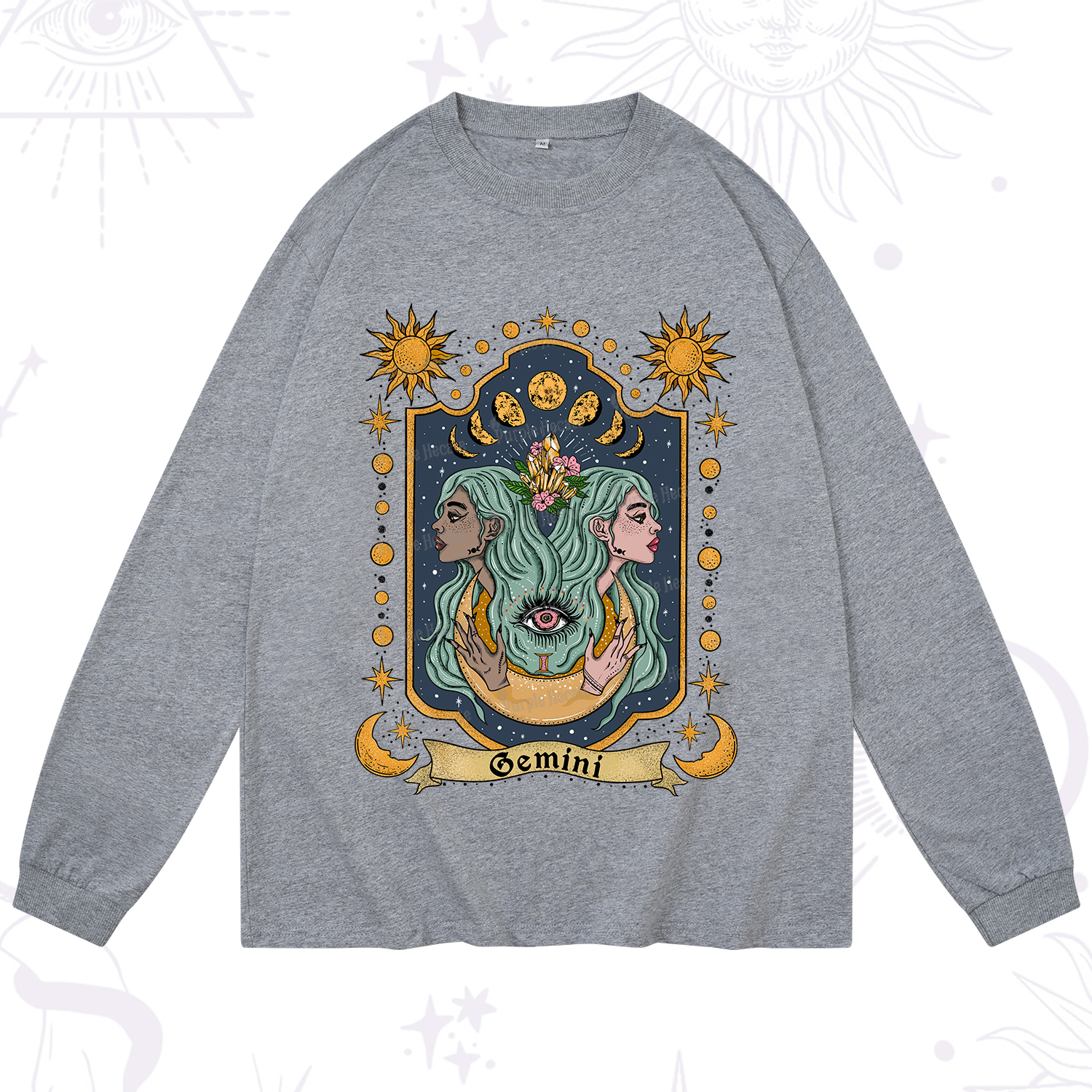 Purplehecate Gemini Zodiac Long Sleeve T-Shirt