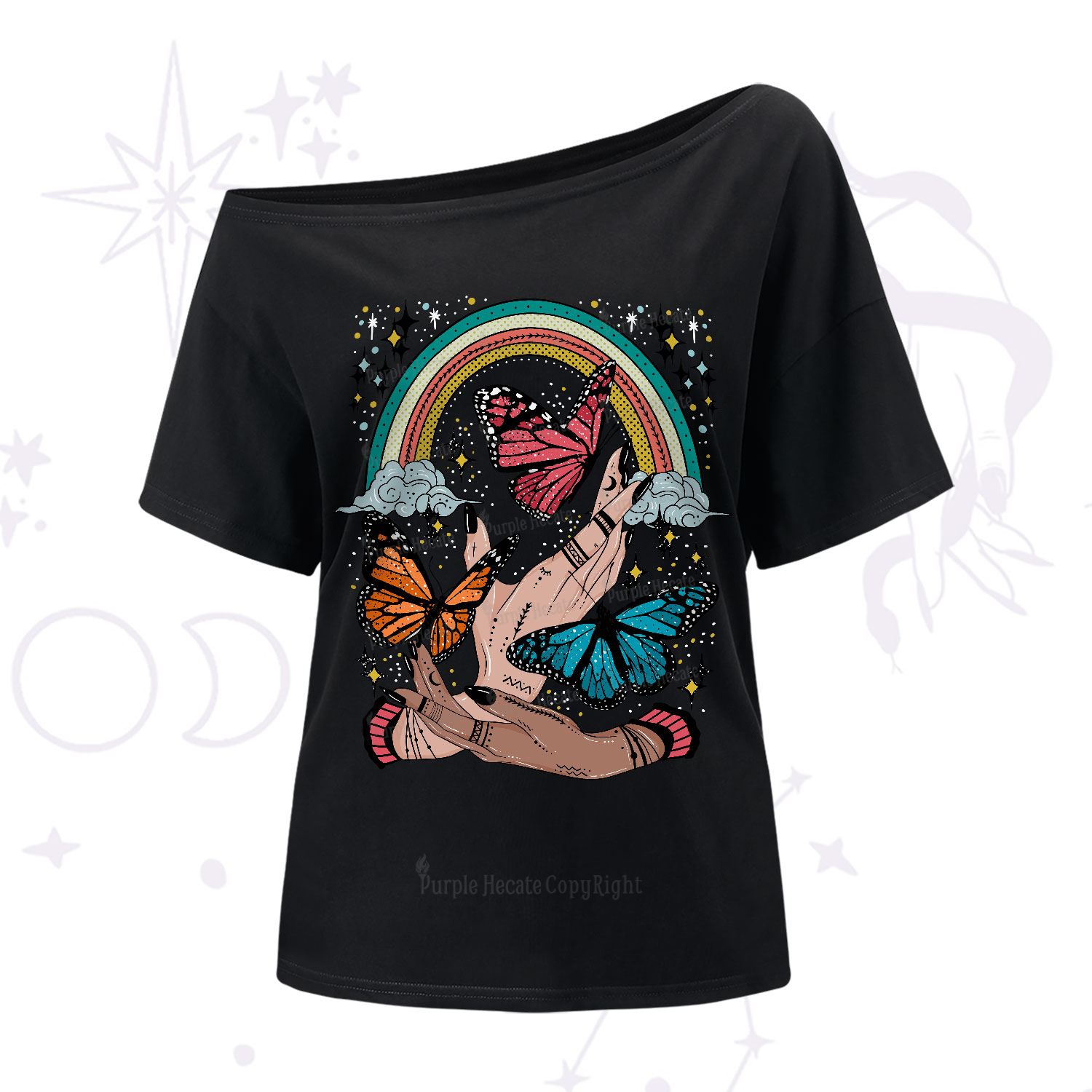 Purplehecate Metamorphoses One-Shoulder T-Shirt