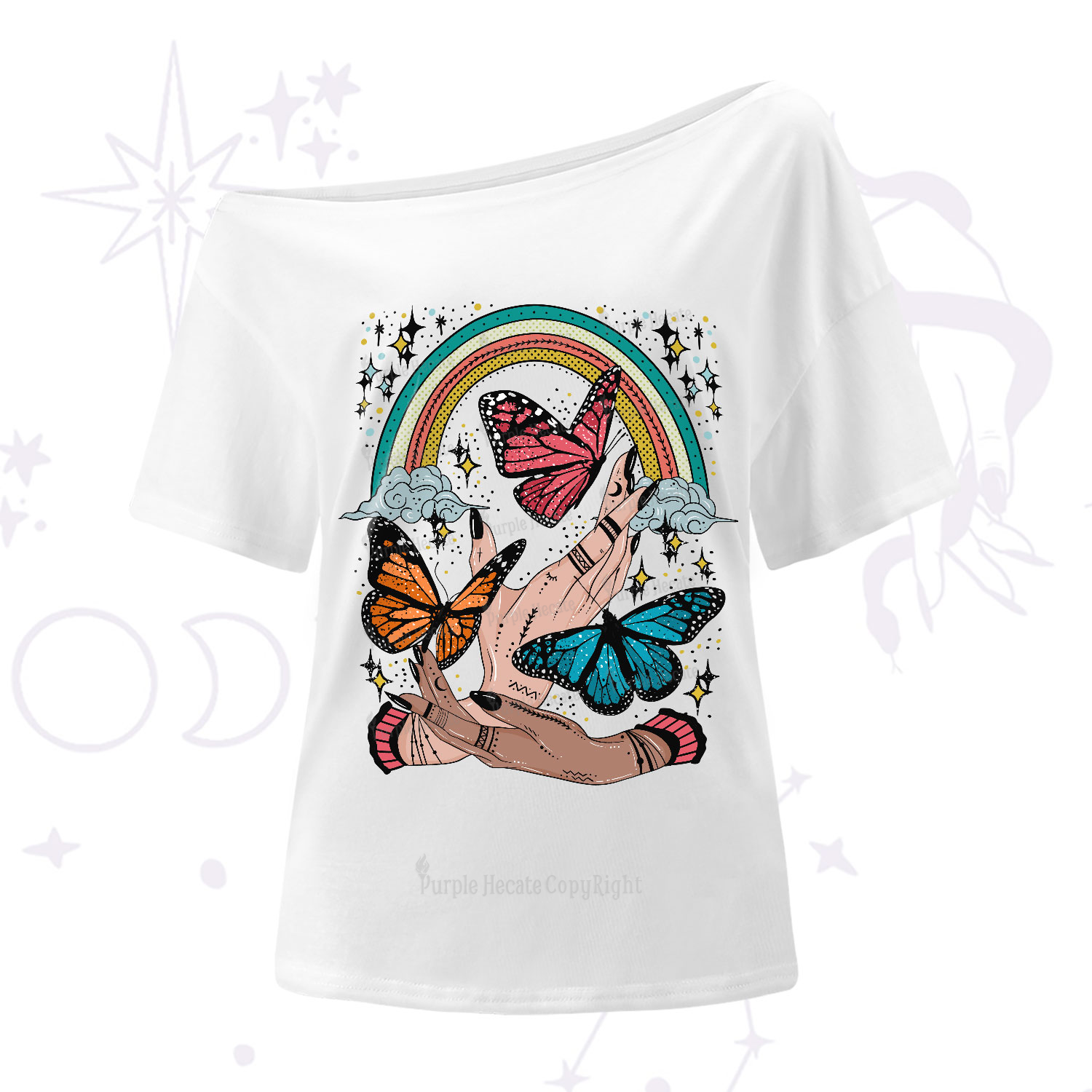 Purplehecate Metamorphoses One-Shoulder T-Shirt