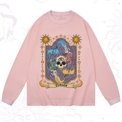 Purplehecate Pisces Zodiac Long Sleeve T-Shirt