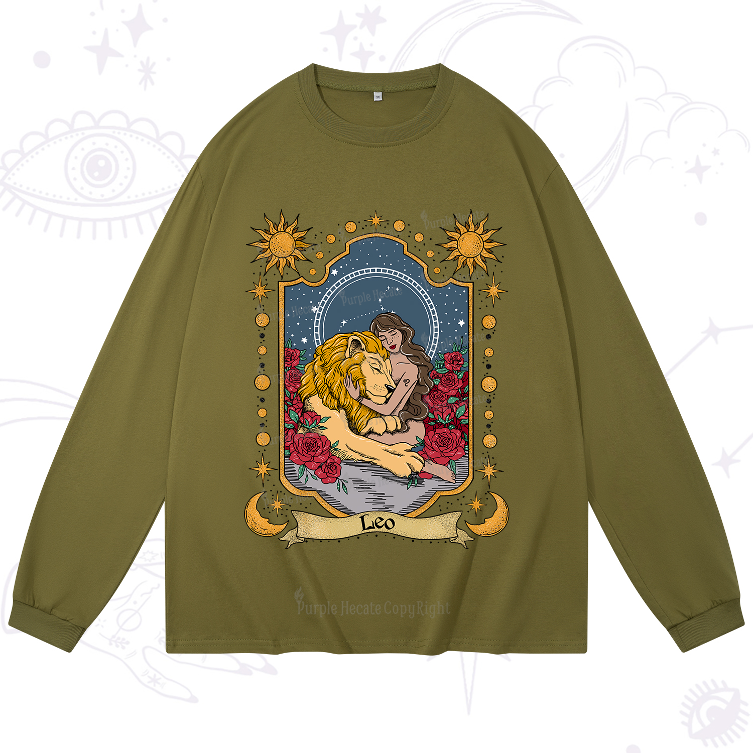 Purplehecate Leo Zodiac Long Sleeve T-Shirt