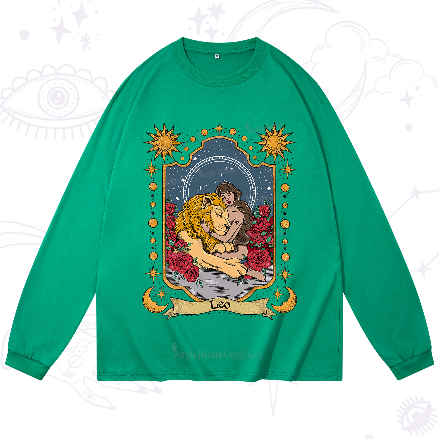 Purplehecate Leo Zodiac Long Sleeve T-Shirt