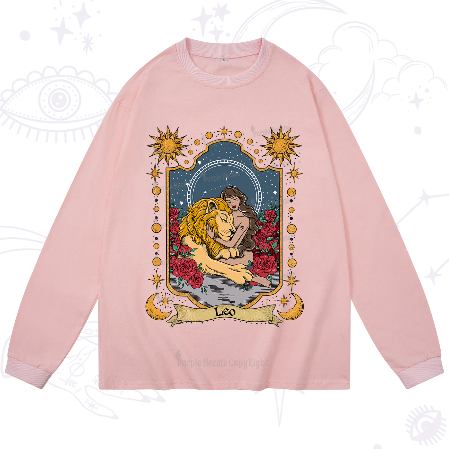 Purplehecate Leo Zodiac Long Sleeve T-Shirt