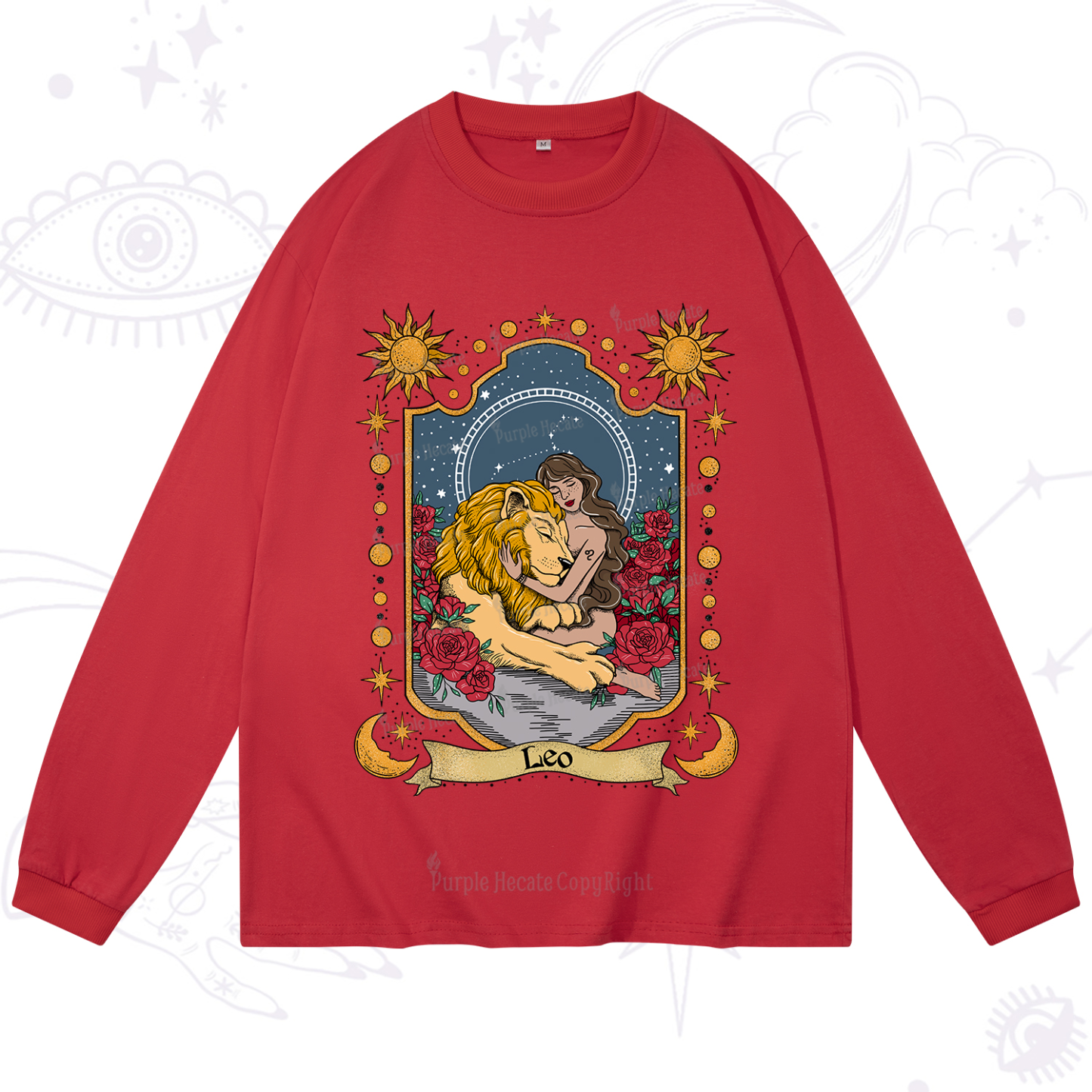 Purplehecate Leo Zodiac Long Sleeve T-Shirt