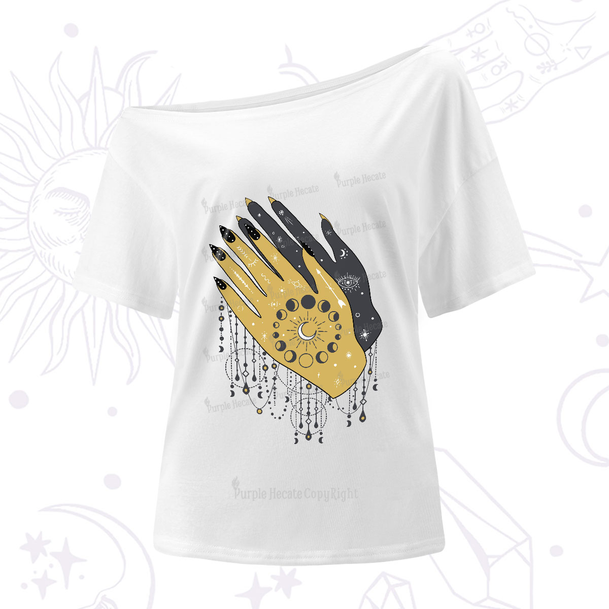 Purplehecate Wash Your Hands One-Shoulder T-Shirt