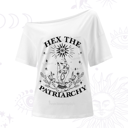 Purplehecate Smash The Patriarchy One-Shoulder T-Shirt