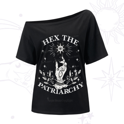 Purplehecate Smash The Patriarchy One-Shoulder T-Shirt