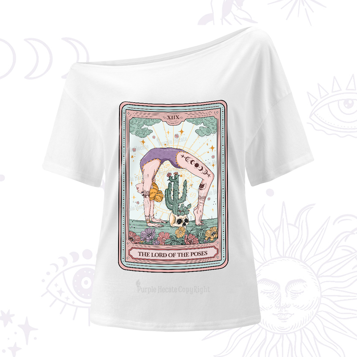 Purplehecate The Lord Of The Poses Tarot One-Shoulder T-Shirt