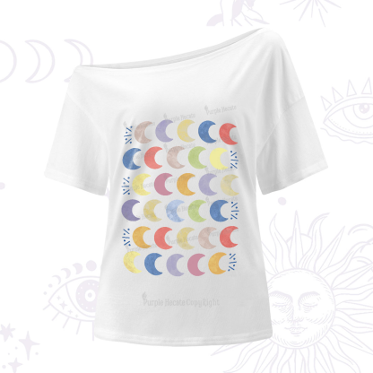 Purplehecate Every Phase Of Me One-Shoulder T-Shirt