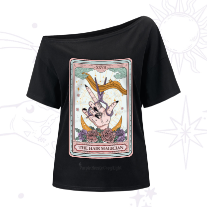 Purplehecate The Hair Magician Tarot One-Shoulder T-Shirt