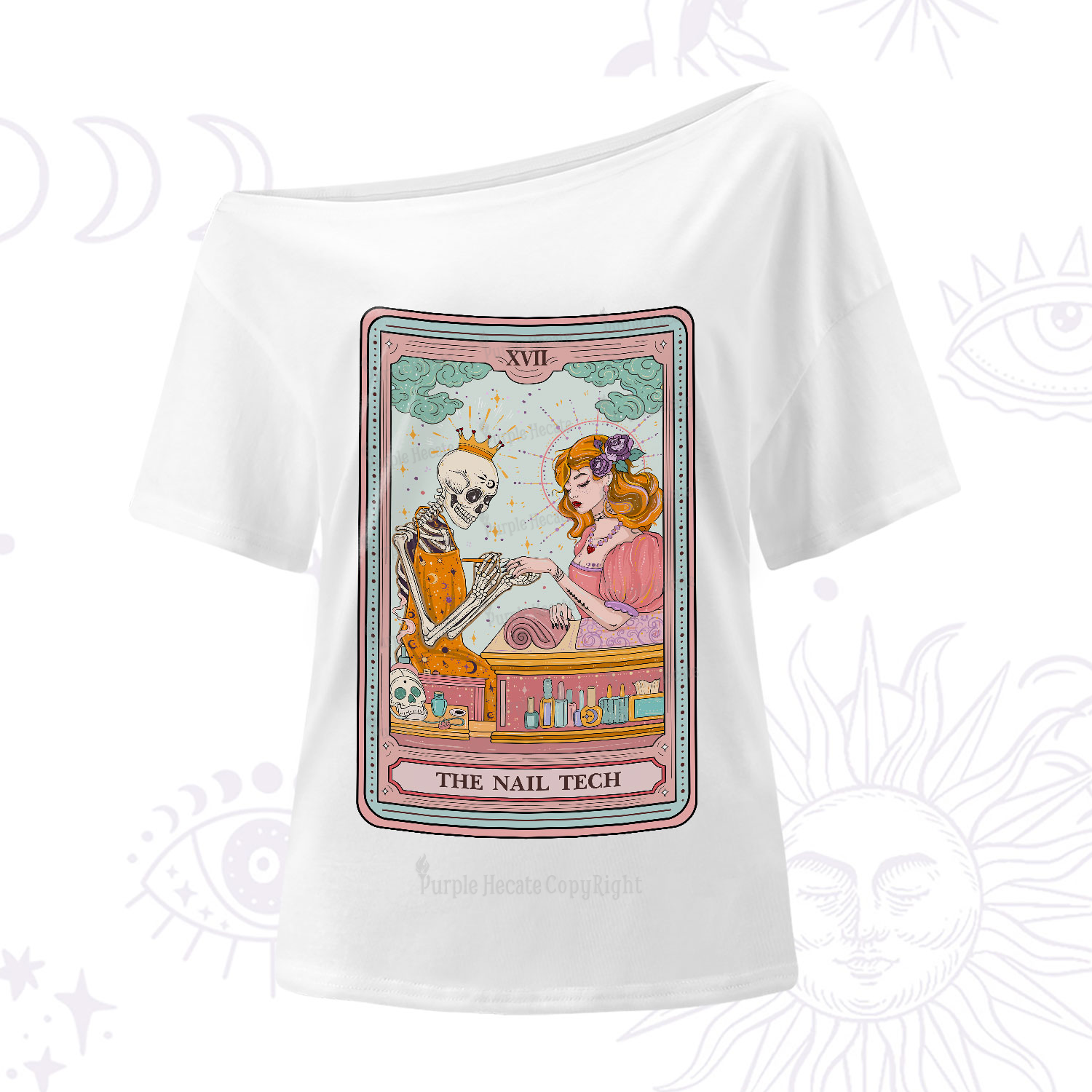 Purplehecate The Nail Tech Life Tarot One-Shoulder T-Shirt