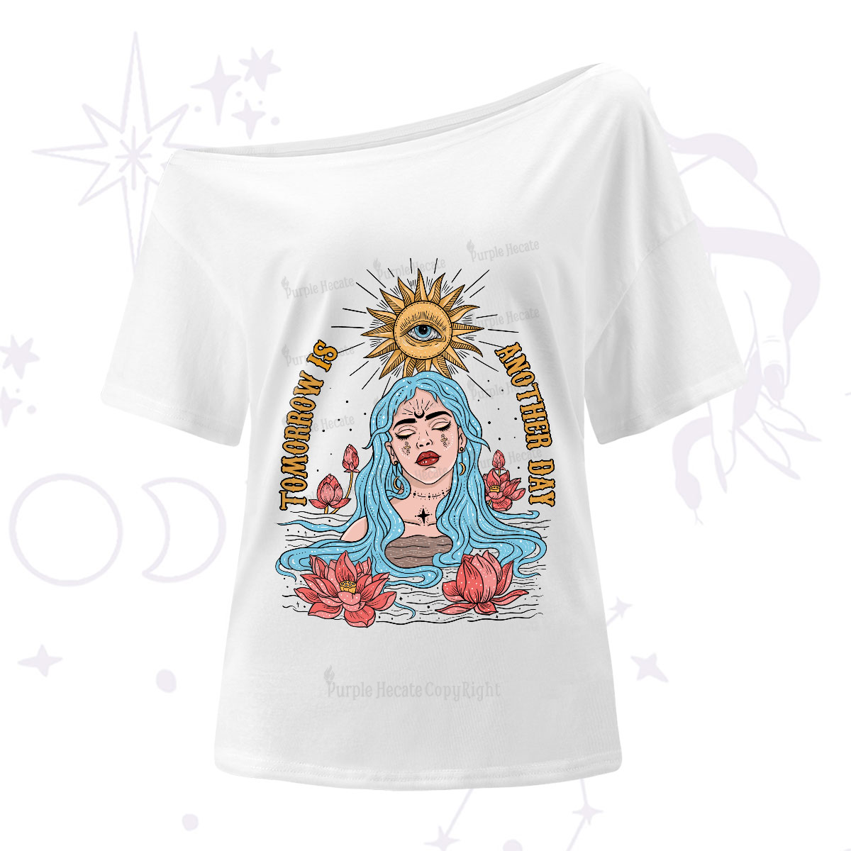 Purplehecate Tomorrow Is Another Day One-Shoulder T-Shirt