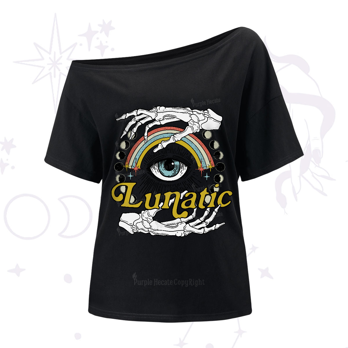 Purplehecate Lunatic One-Shoulder T-Shirt