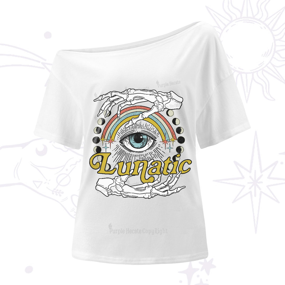 Purplehecate Lunatic One-Shoulder T-Shirt