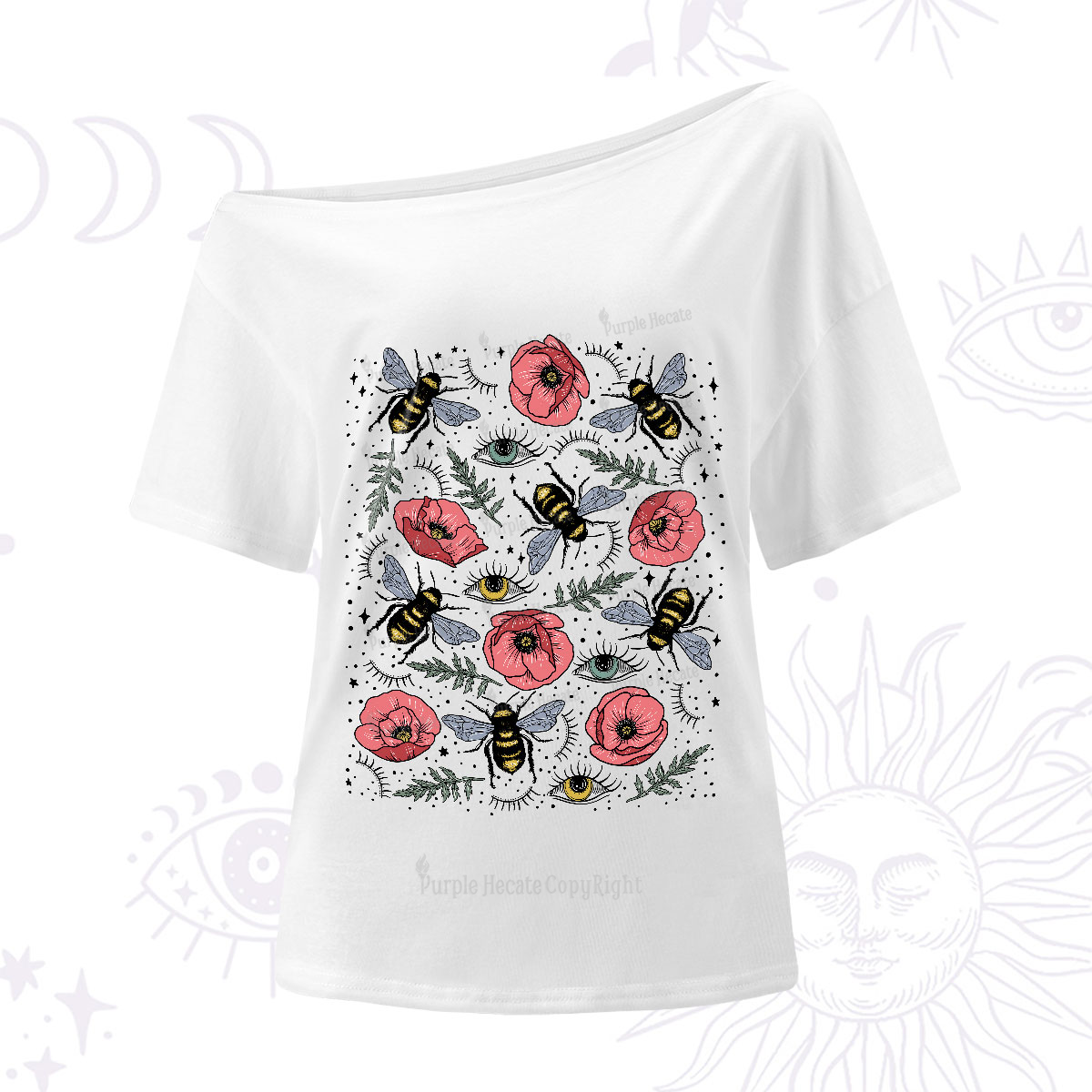 Purplehecate The Bee's Knees One-Shoulder T-Shirt