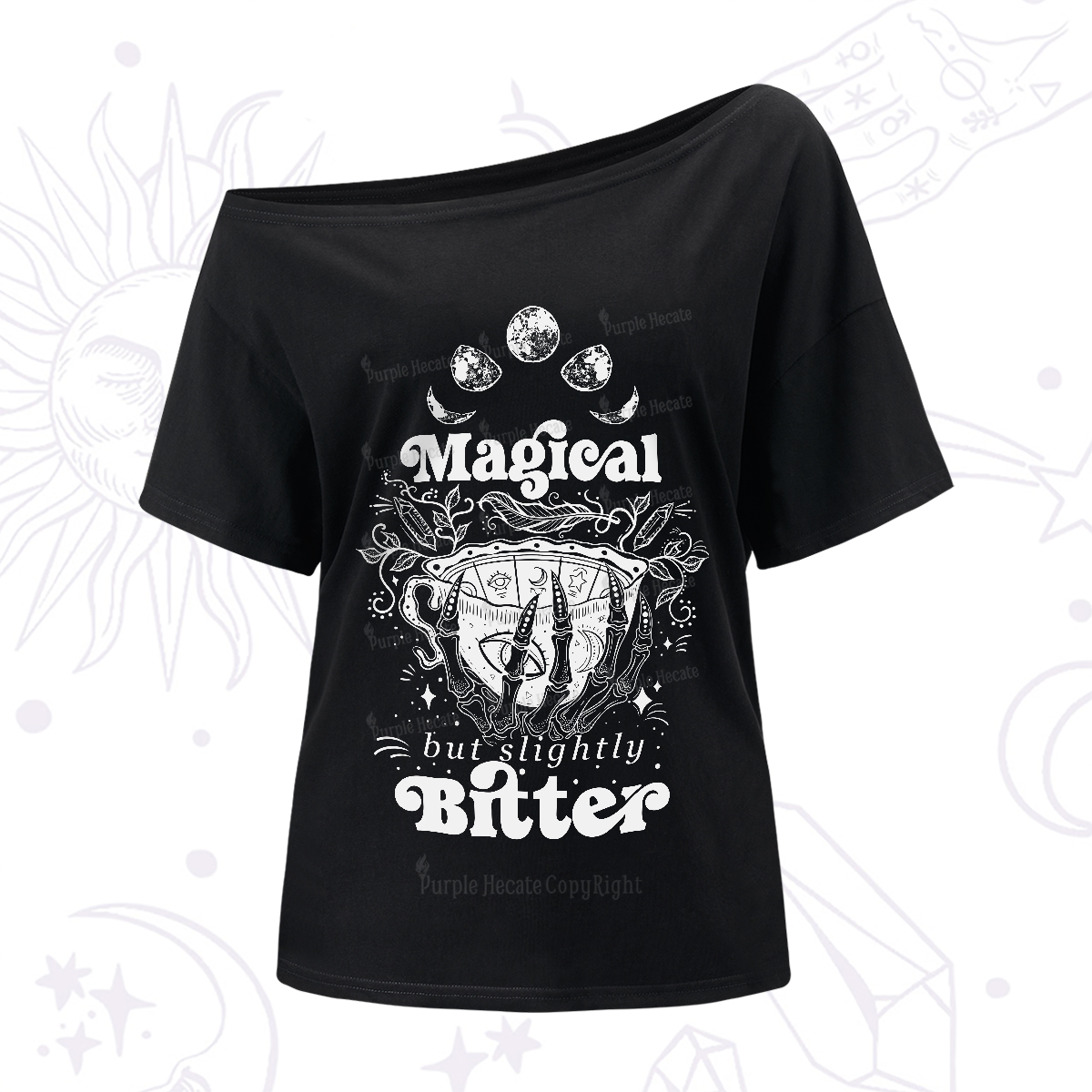 Purplehecate Magical But Slightly Bitter One-Shoulder T-Shirt