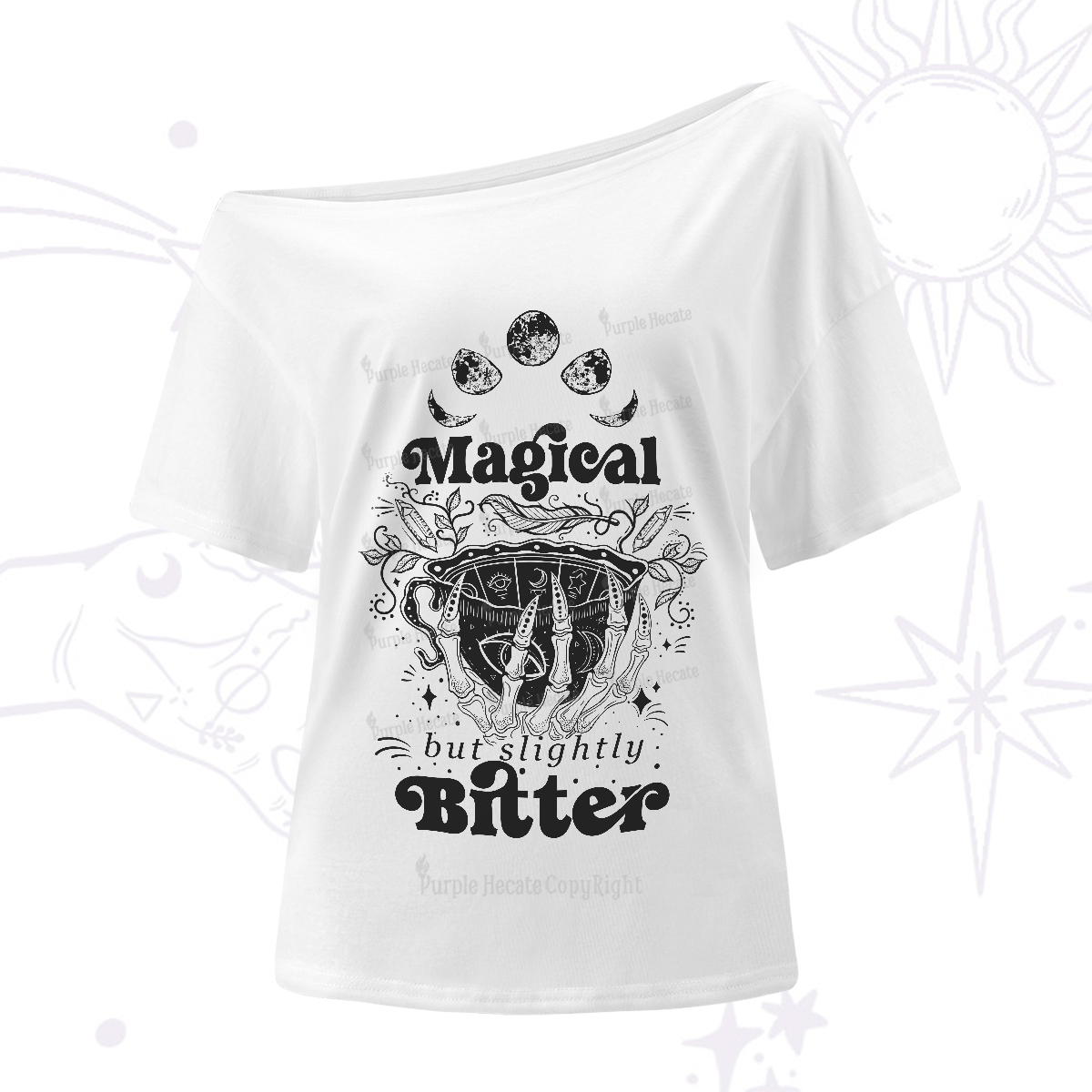 Purplehecate Magical But Slightly Bitter One-Shoulder T-Shirt