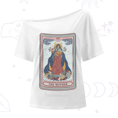 Purplehecate The Mother Tarot One-Shoulder T-Shirt