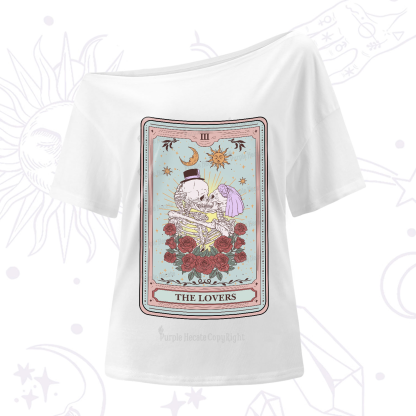 Purplehecate The Lovers Tarot One-Shoulder T-Shirt