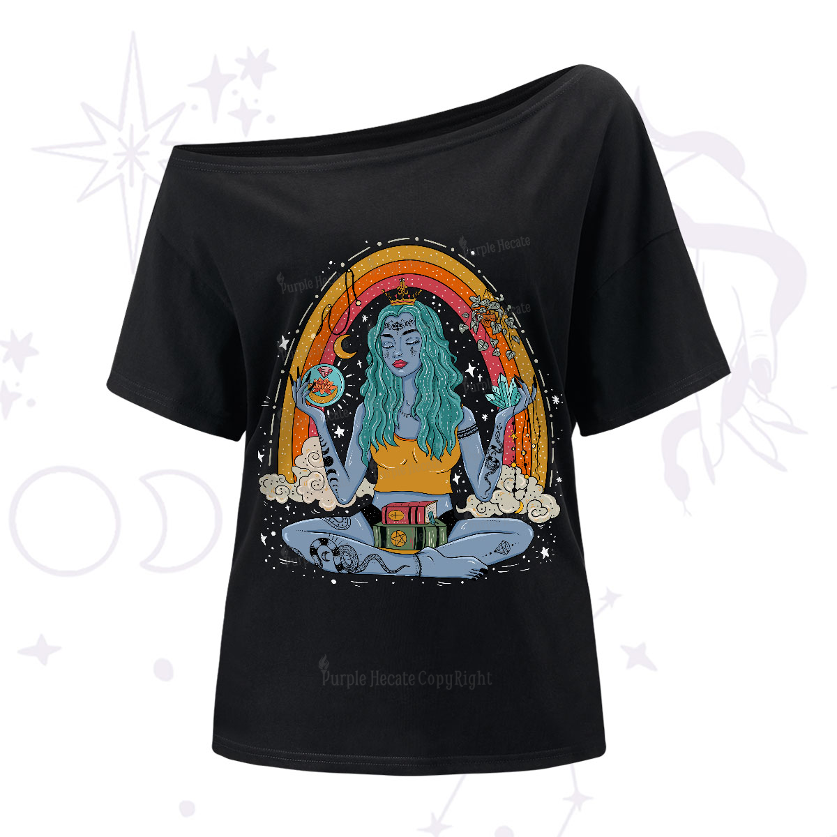 Purplehecate I'm The Queen Of All My Dreams One-Shoulder T-Shirt
