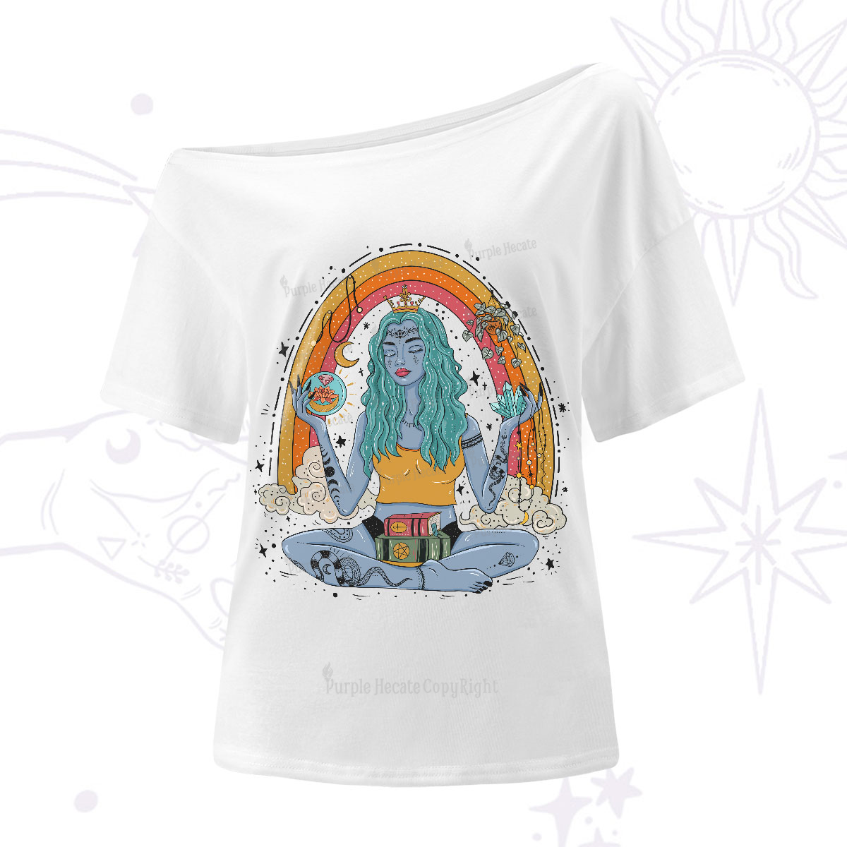 Purplehecate I'm The Queen Of All My Dreams One-Shoulder T-Shirt