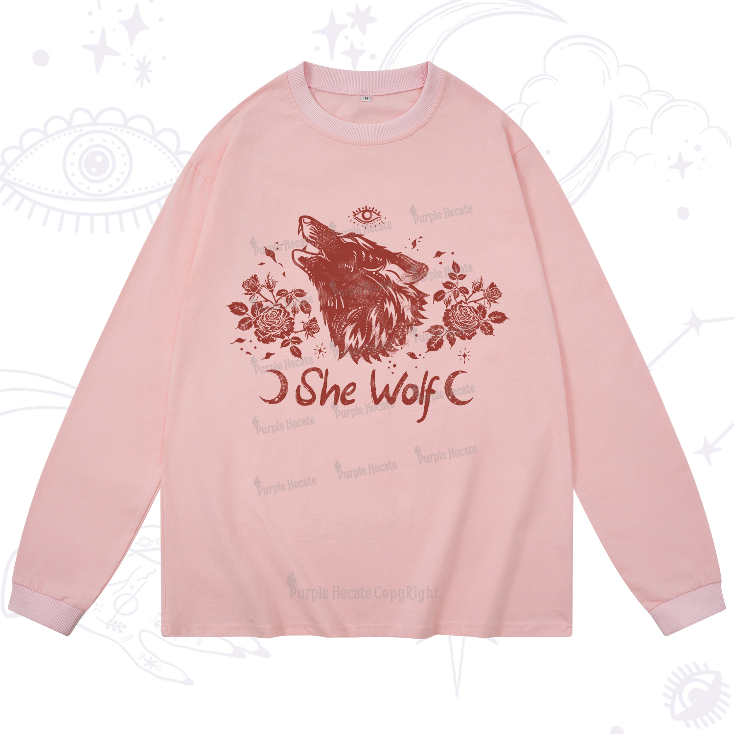 Purplehecate She Wolf Long Sleeve T-Shirt