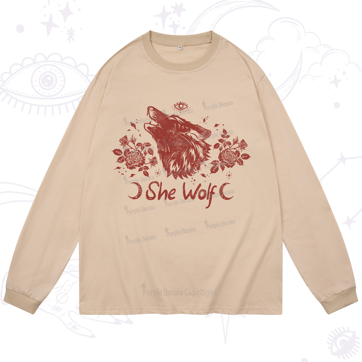 Purplehecate She Wolf Long Sleeve T-Shirt