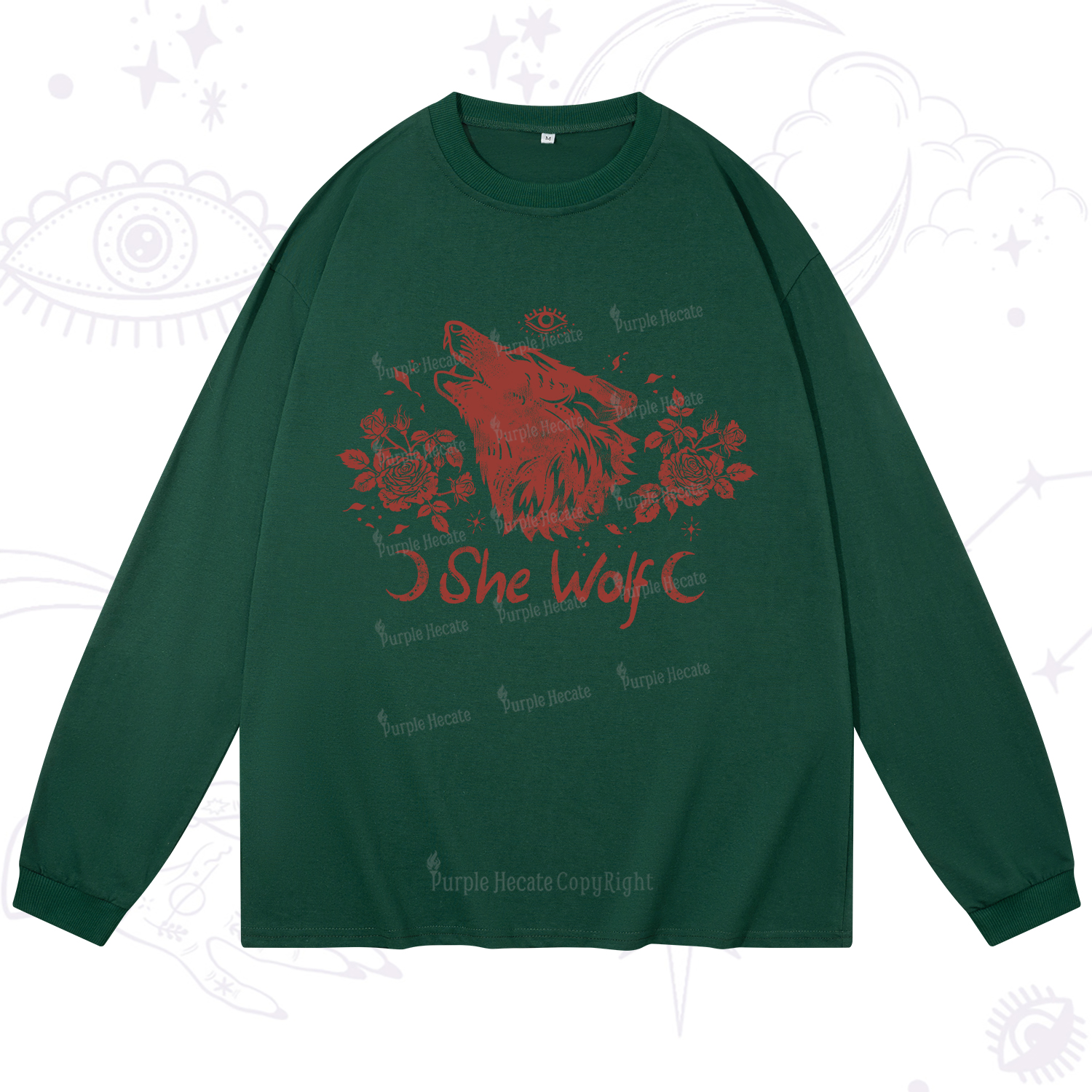 Purplehecate She Wolf Long Sleeve T-Shirt