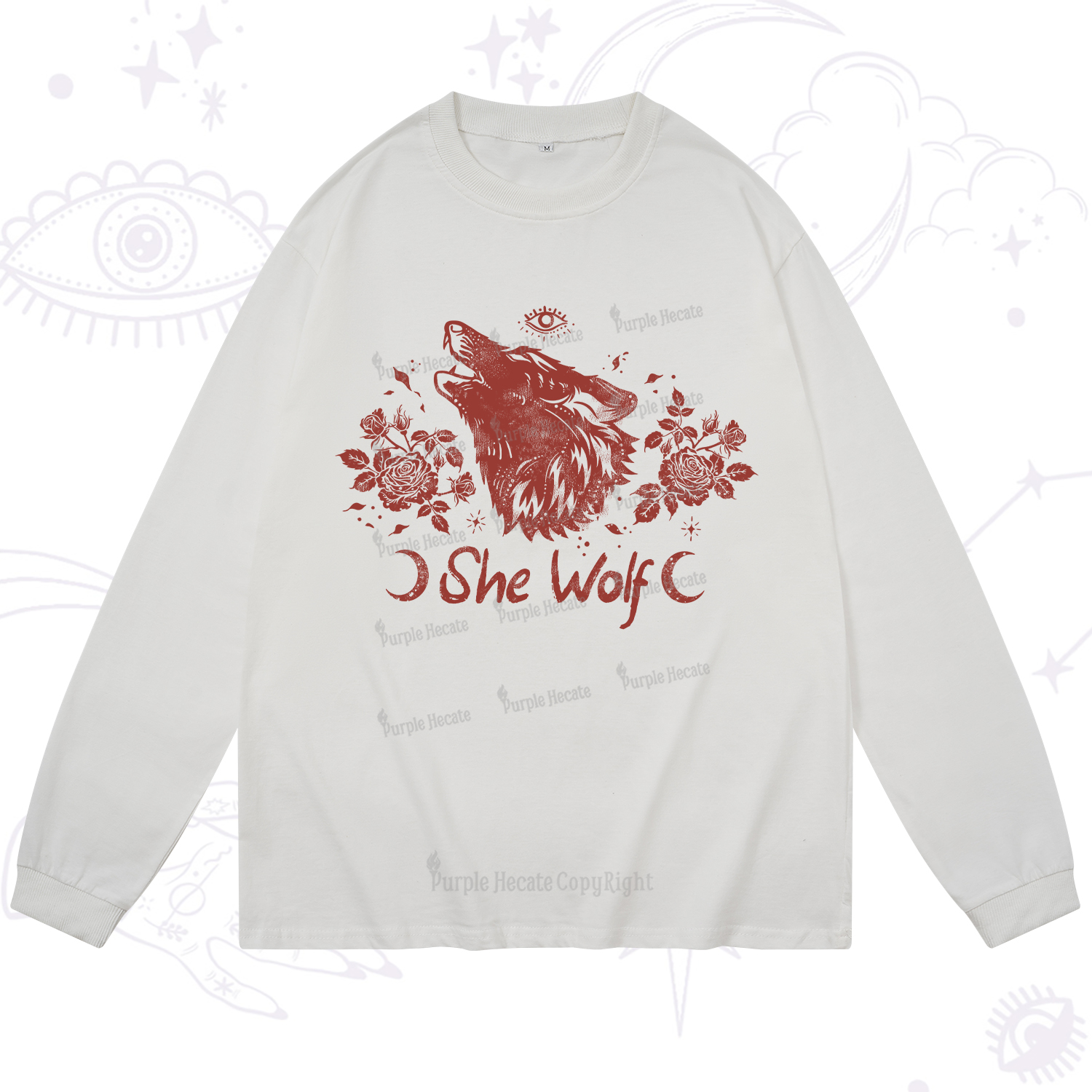 Purplehecate She Wolf Long Sleeve T-Shirt