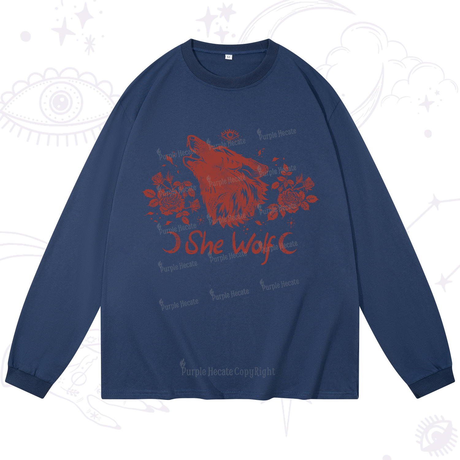 Purplehecate She Wolf Long Sleeve T-Shirt