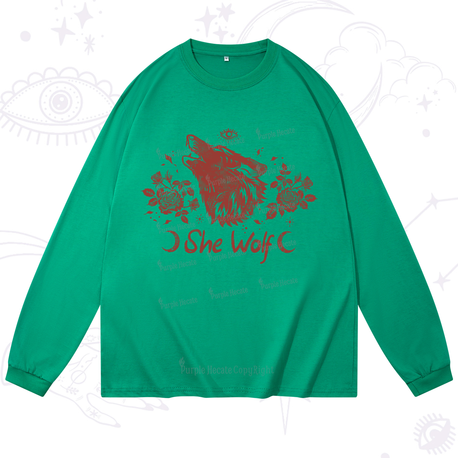 Purplehecate She Wolf Long Sleeve T-Shirt