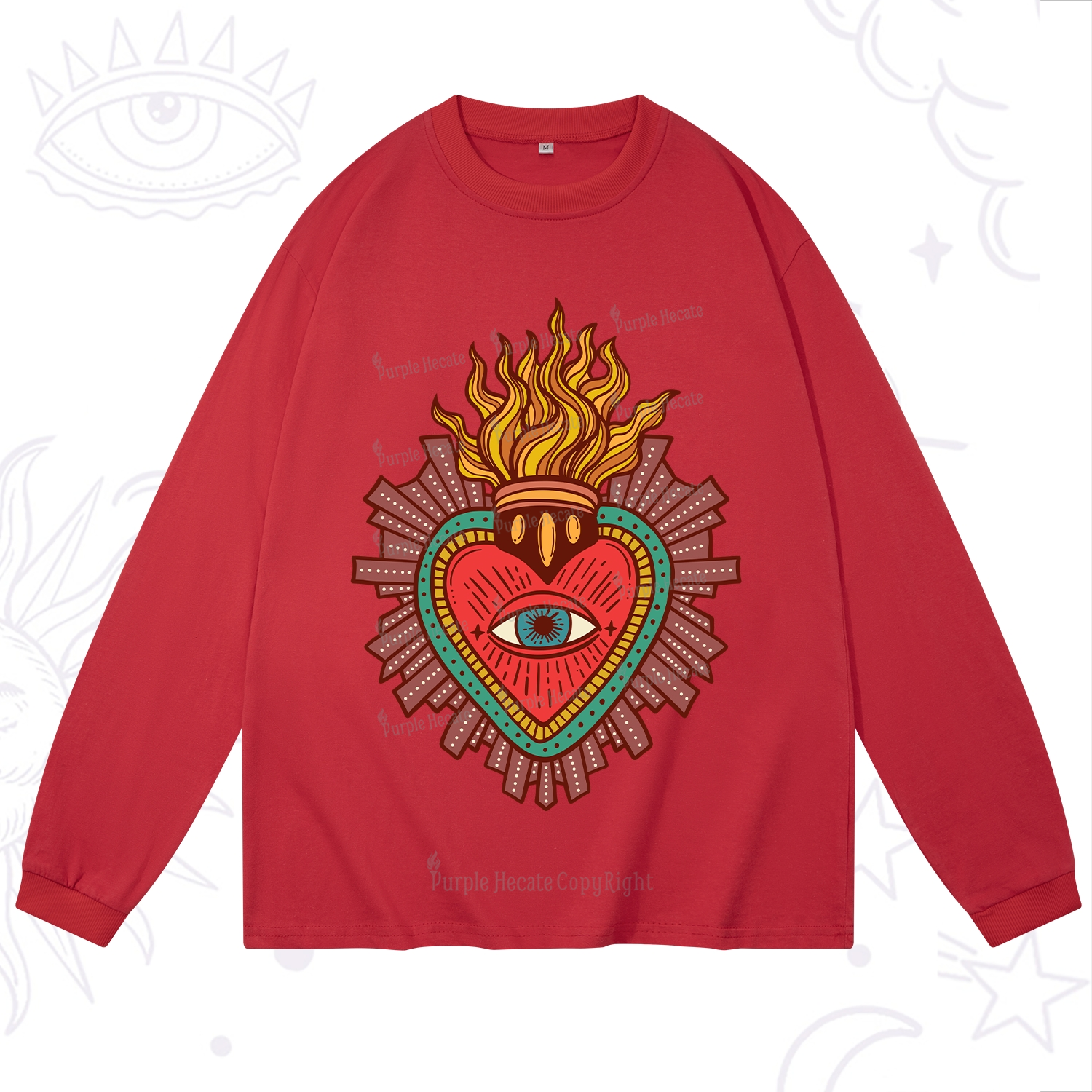 Purplehecate Sacred Heart Long Sleeve T-Shirt