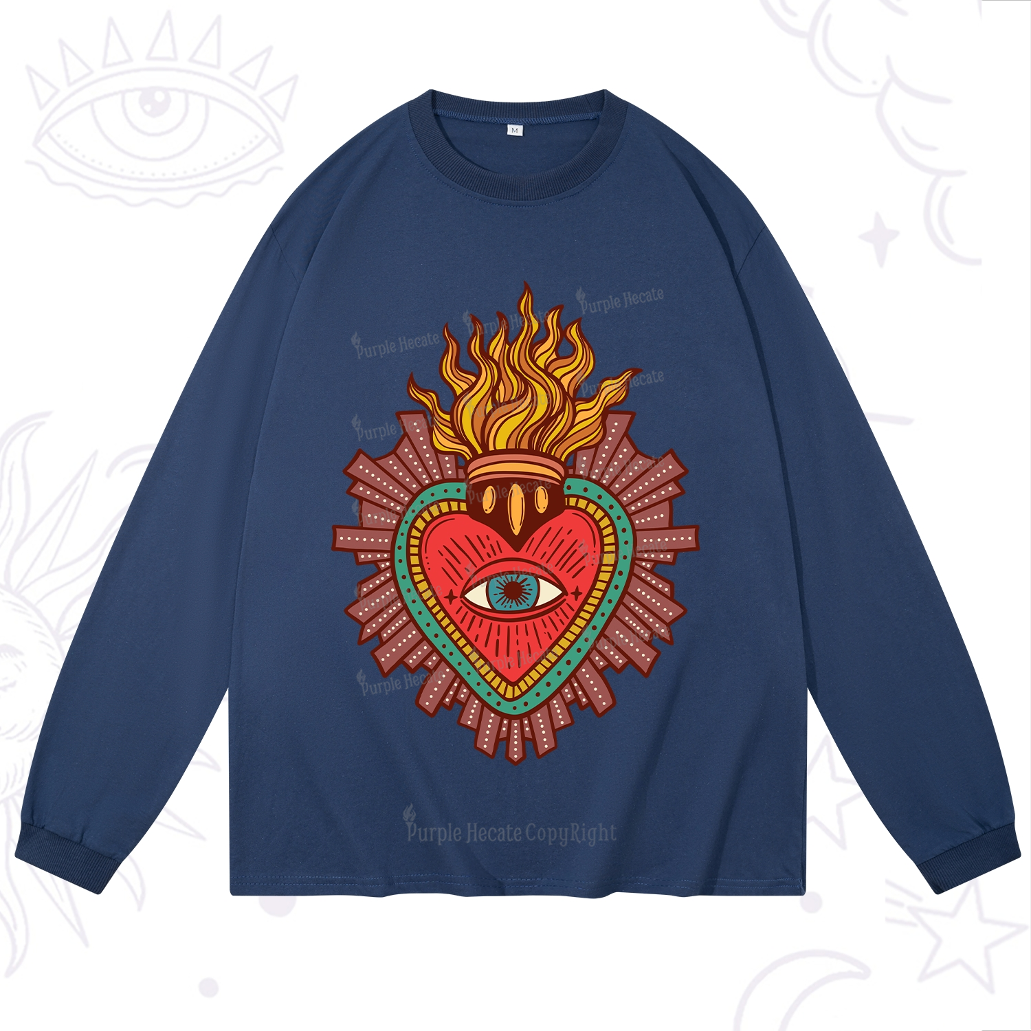 Purplehecate Sacred Heart Long Sleeve T-Shirt