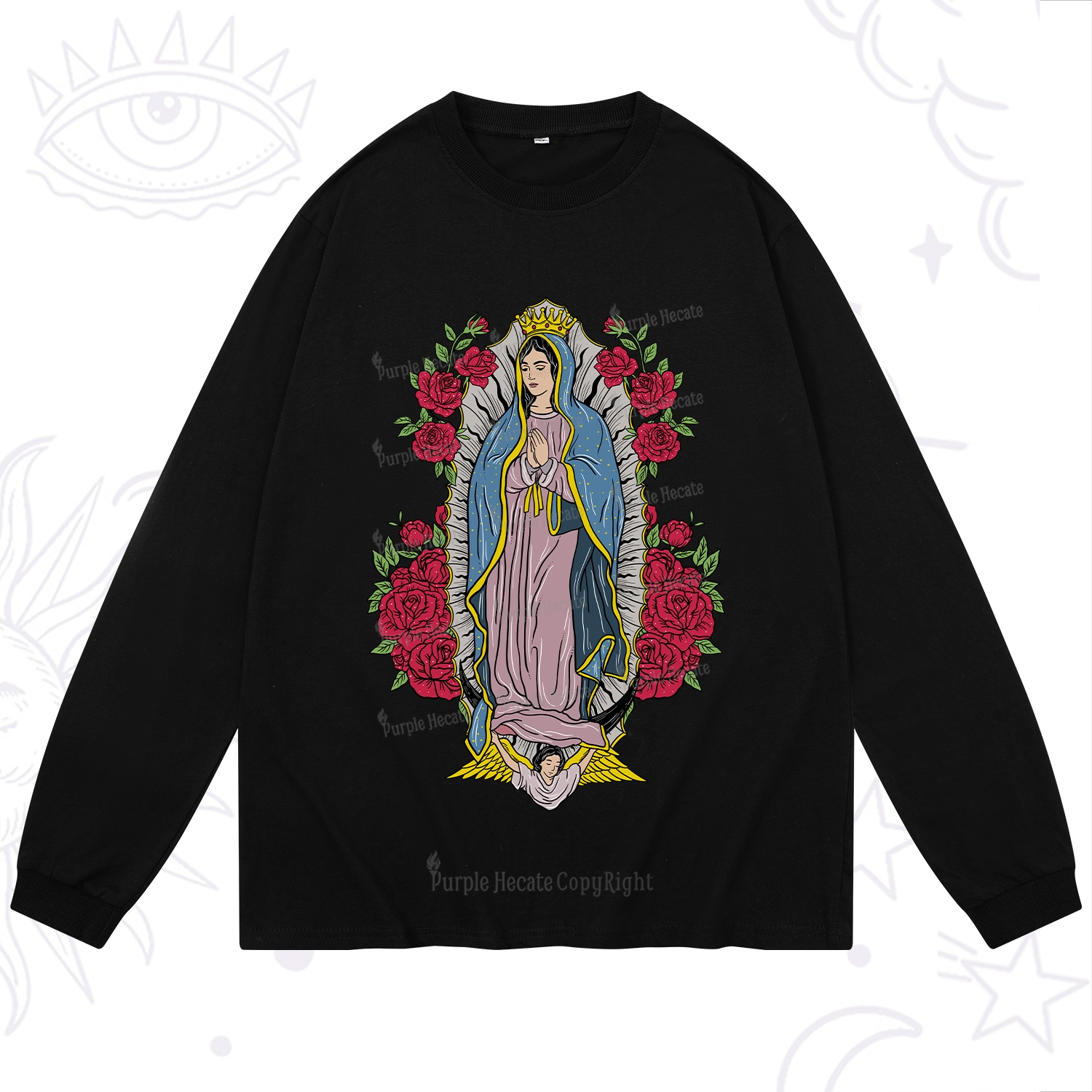 Purplehecate Mother Mary Long Sleeve T-Shirt