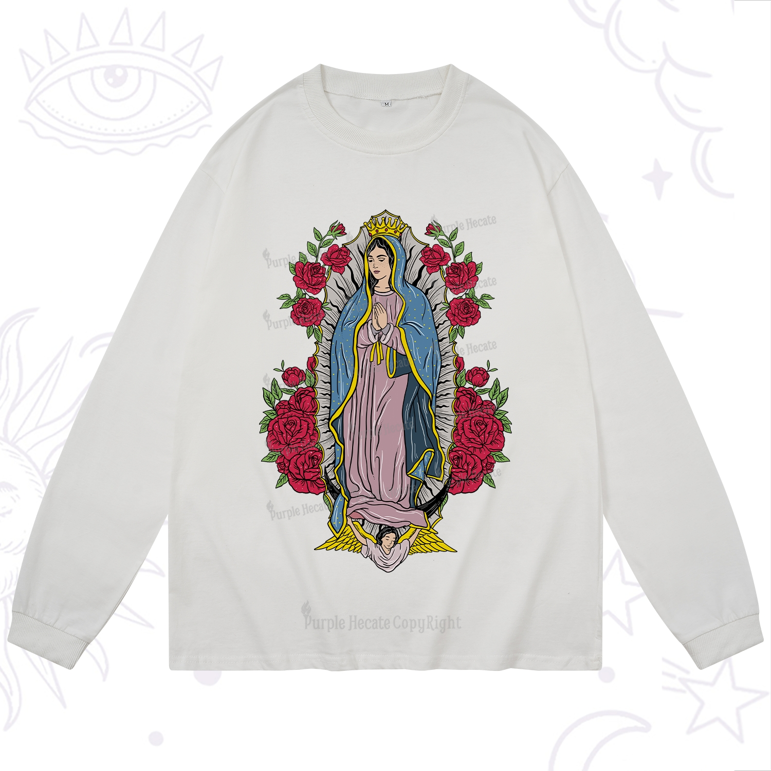 Purplehecate Mother Mary Long Sleeve T-Shirt