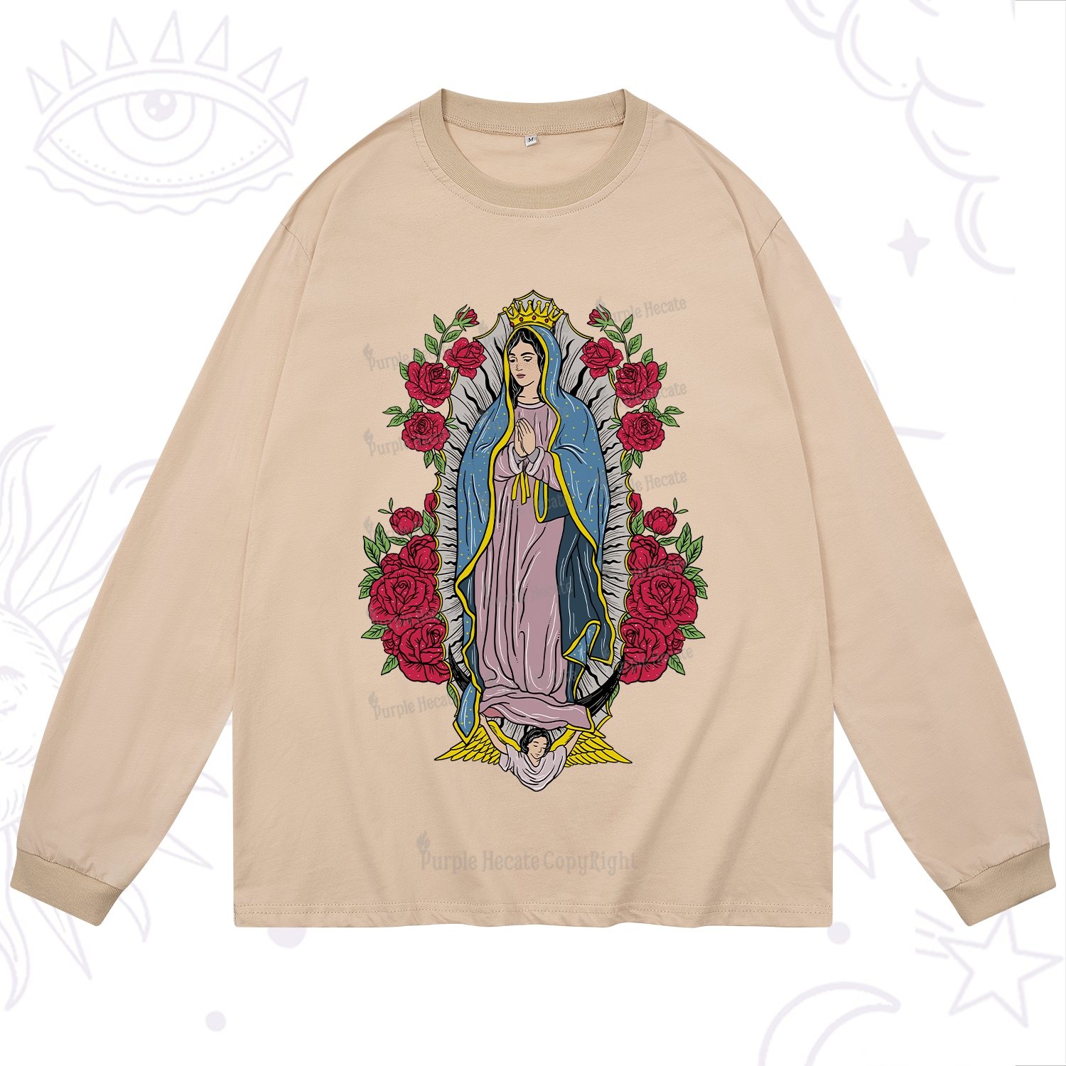 Purplehecate Mother Mary Long Sleeve T-Shirt