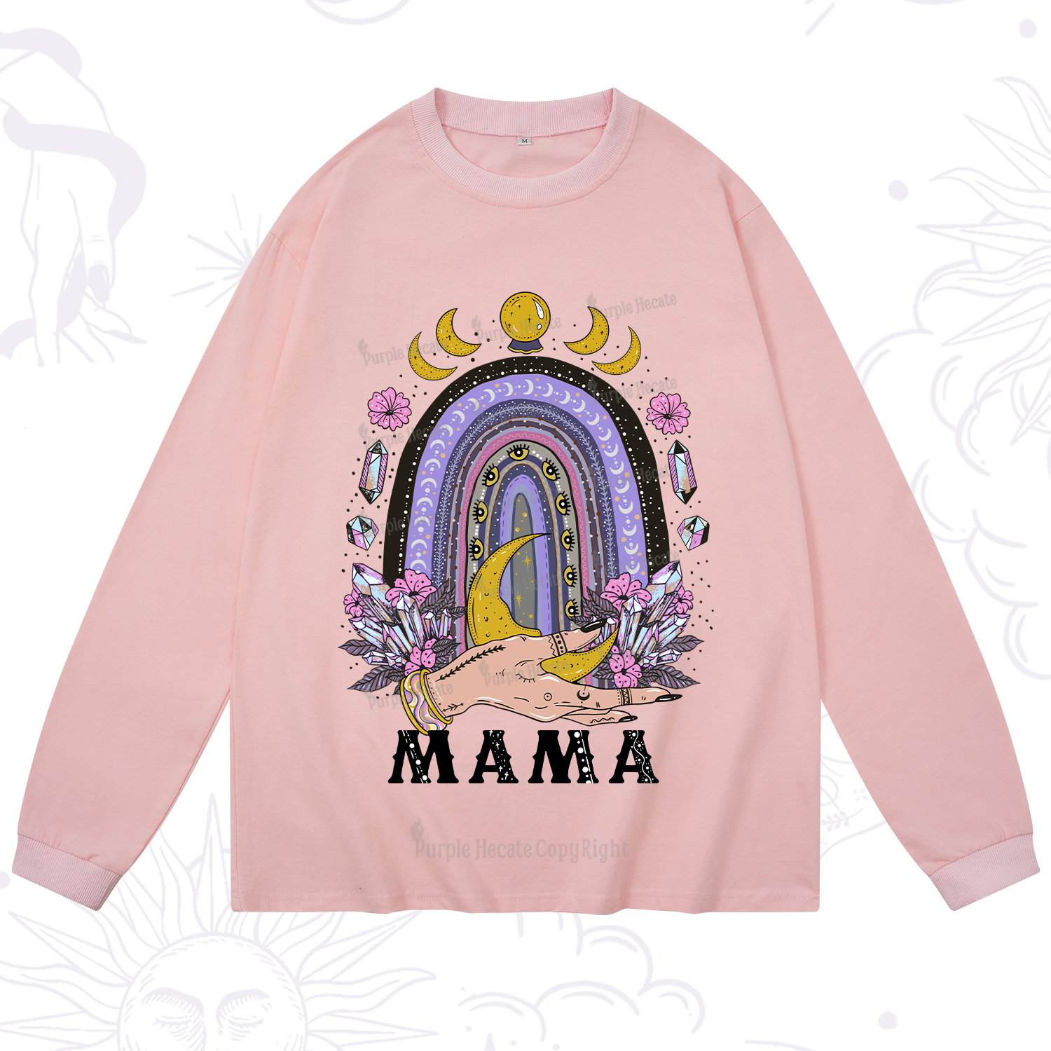 Purplehecate Gothic Mama Rainbow Long Sleeve T-Shirt