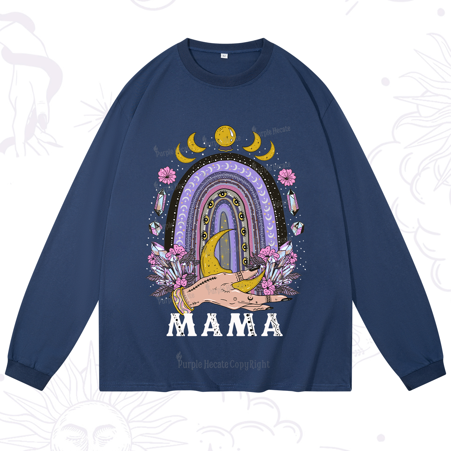 Purplehecate Gothic Mama Rainbow Long Sleeve T-Shirt