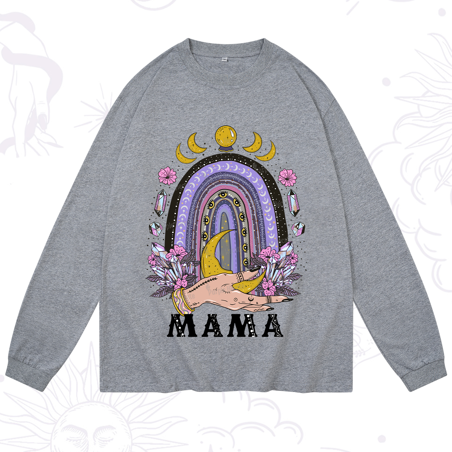 Purplehecate Gothic Mama Rainbow Long Sleeve T-Shirt