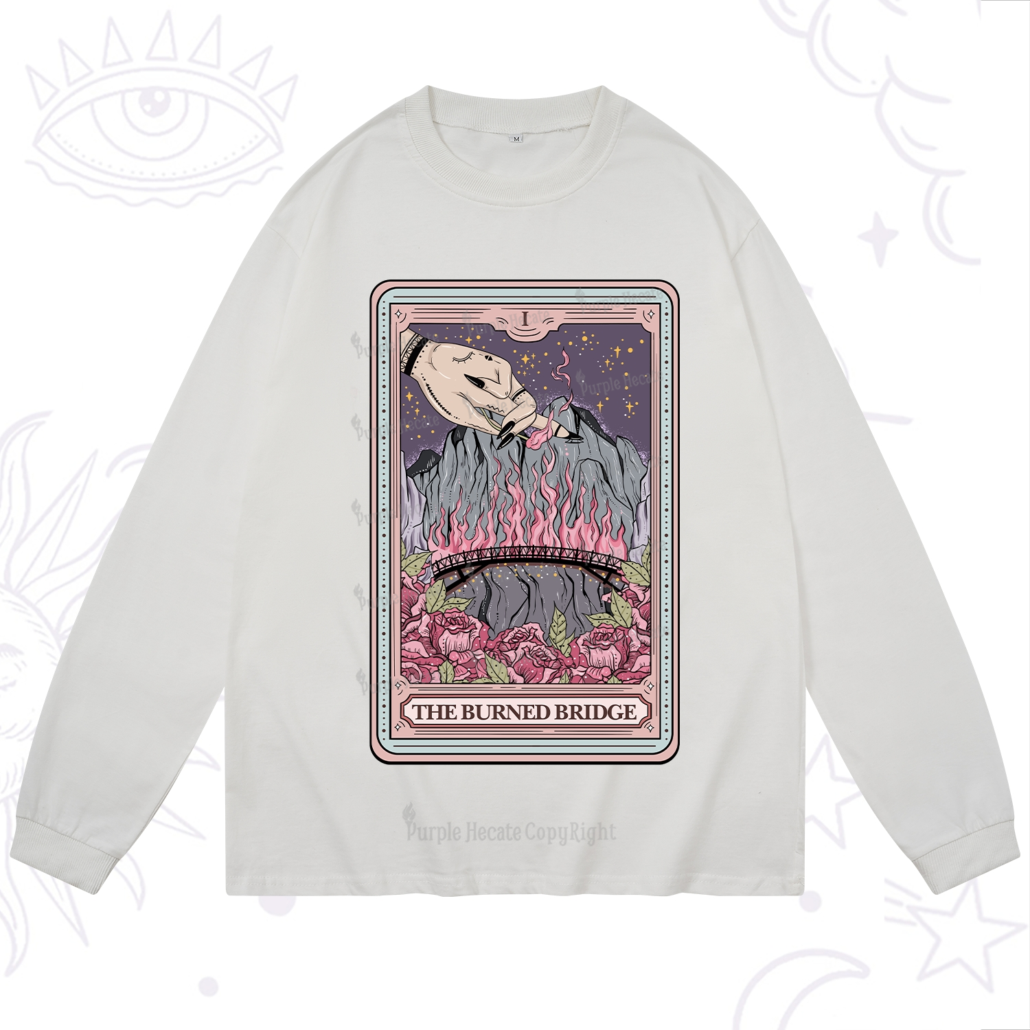 Purplehecate The Burned Bridge Tarot Long Sleeve T-Shirt
